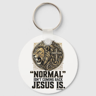 Porte-clés Jésus Revient Croix Lion Chemise Chrétienne