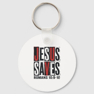 Porte-clés Jésus Sauve Romains 10_9 Chemise Vintage Chrétienn