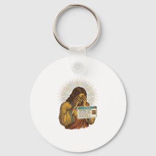 Porte-clés Jésus s'humiliant Humour de mise à jour du statut