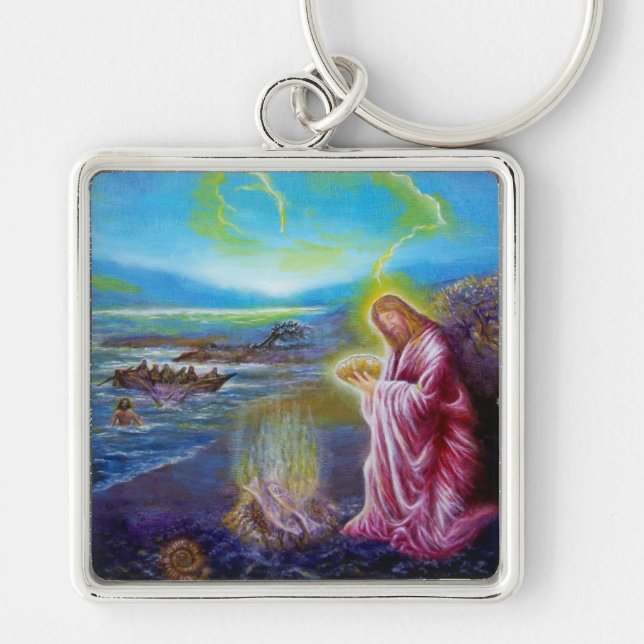 Porte-clés JÉSUS SUR LA MER, St Jean 21 (Devant)
