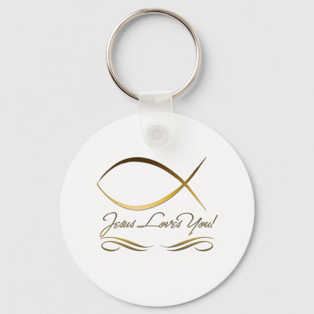 Porte-clés Jésus t'aime (Recto)