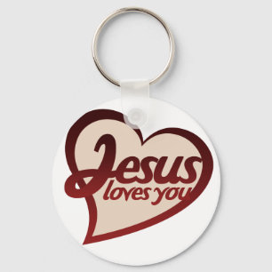 Porte-clés Jésus t'aime