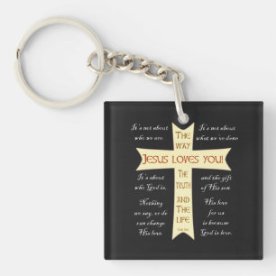 Porte-clés Jésus t'aime