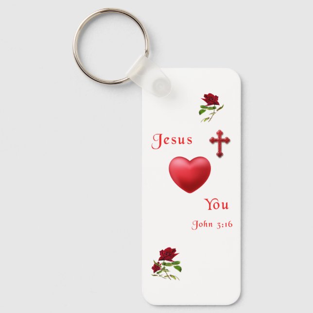 Porte-clés jésus t'aime (Recto)