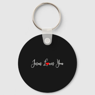 Porte-clés Jésus t'aime Drôle Christ Religieux Chrétien
