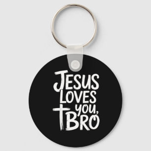Porte-clés Jésus t'aime frère chrétien religieux