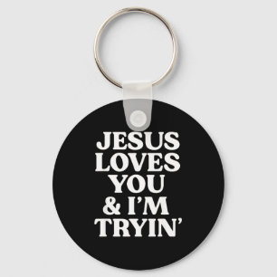 Porte-clés Jésus vous aime, j'essaie Design 
