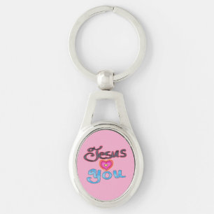 Porte-clés Jésus vous aime pour les dames chrétien