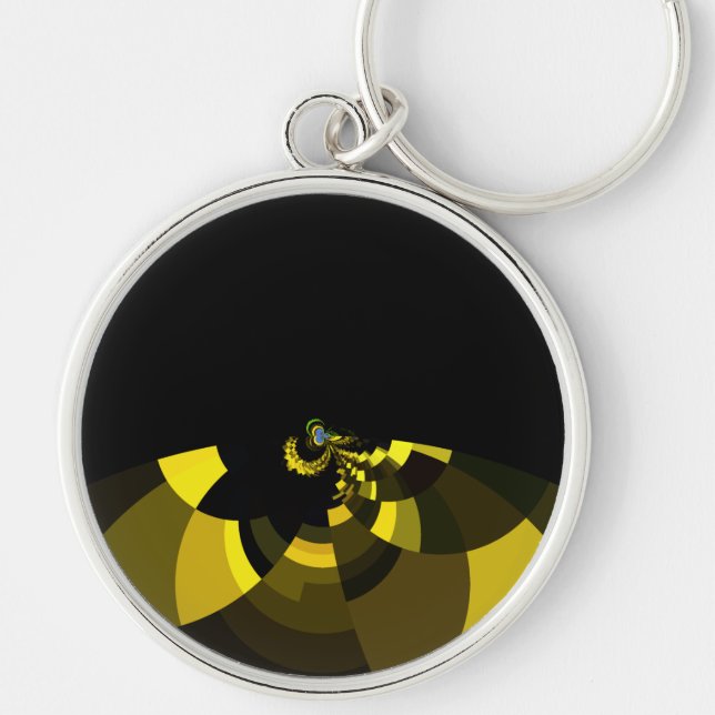Porte-clés Jet Black et Gold Vector Art Design graphique (Devant)