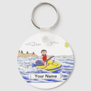 Porte-clés Jet Ski - Dessin Femme