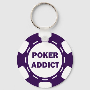 PORTE-CLÉS JETON DE POKER D'INTOXIQUÉ DE TISONNIER