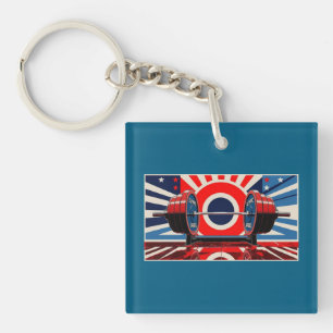 Porte-clés Jeu de cloches olympique Patriotique Art Pop