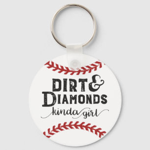 Porte-clés Jeu et Diamants Genre De Thème De Softball Fille
