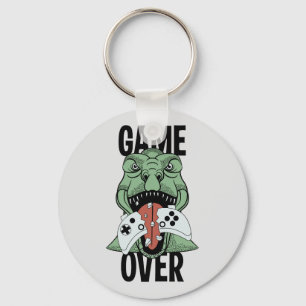 Porte-clés Jeu mignon sur T-Rex Dinosaur Joueurs vidéo
