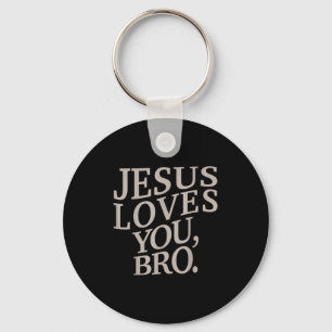 Porte-clés Jeune Jésus vous aime Bro Amusant Christian Garçon