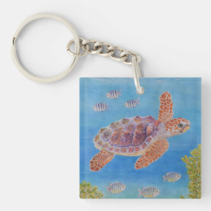 Porte-clés Jeune tortue marine caouanne