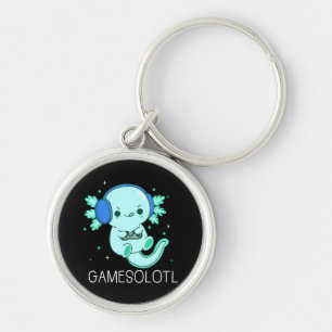 Porte-clés Jeux mignons Axolotl Salamandre mexicaine Joueur
