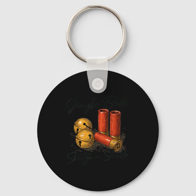 Porte-clés Jingle Bells Shotgun Shells Funny Hunting Christma (Recto)