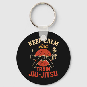 Porte-clés Jiu Jitsu Rétro Vintage Gardez votre Calme et Entr