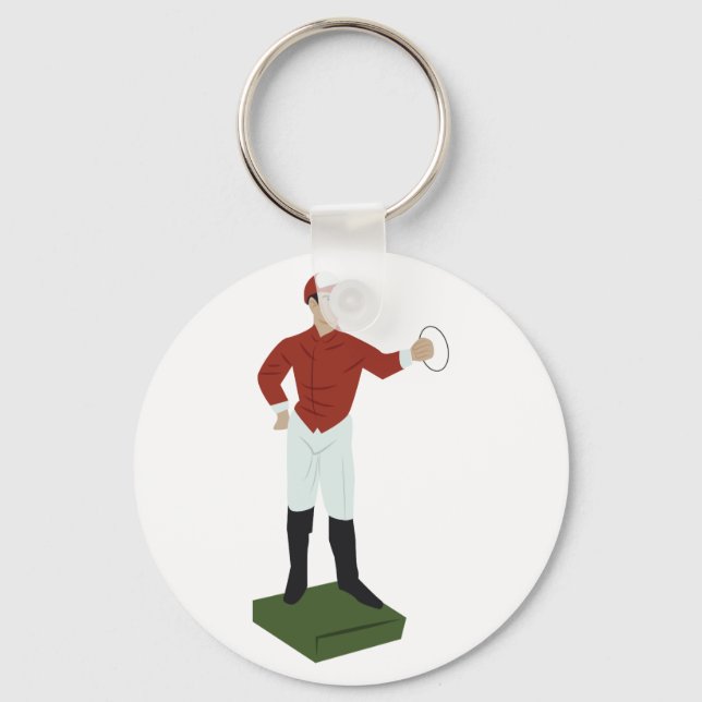 Porte-clés Jockey sur gazon (Recto)