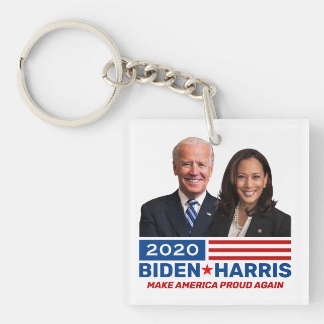 Porte-clés Joe Biden Kamala Harris Campagne électorale 2020 (Devant)