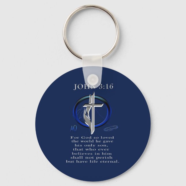 Porte-clés John 3:16 (Recto)