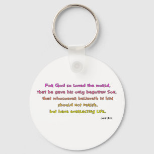 Porte-clés John 3:16 Christian Gift
