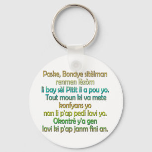 Porte-clés John 3:16 Créole haïtien