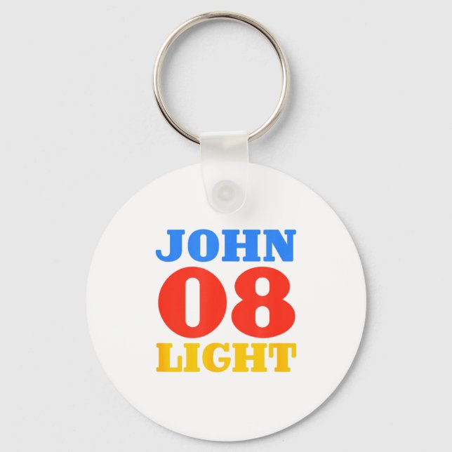 Porte-clés John 8 Light Bible Chapter Jersey Design  (Recto)