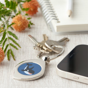 Porte-clés Joli Cartoon Killer Whale Metal Porte - clé