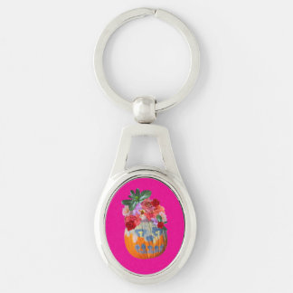 Porte-clés Joli Citrouille rose  Porte - clé