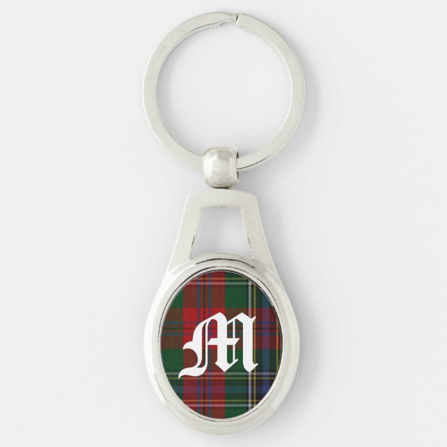Porte-clés Joli Clan MacLean Plaid Porte - clé Monogramme (Devant)
