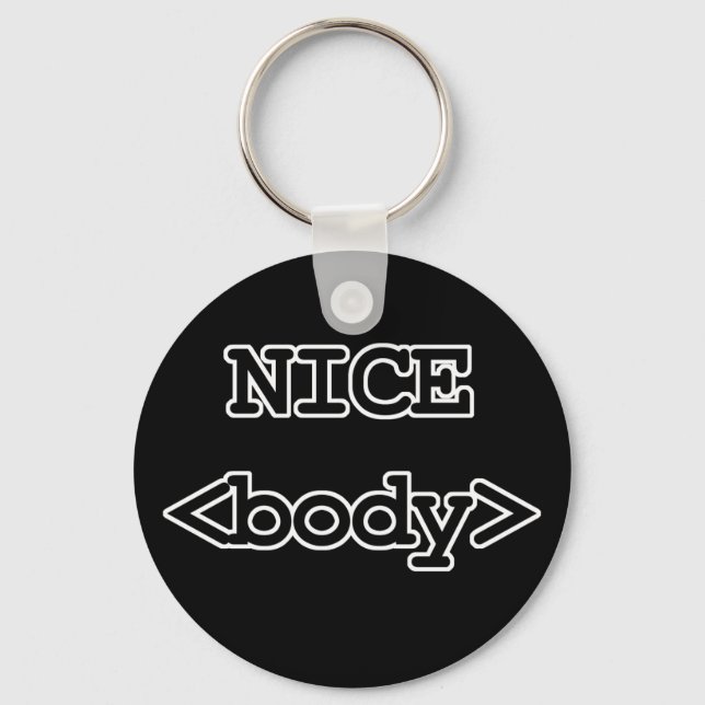 Porte-clés joli code html pour le corps (Recto)