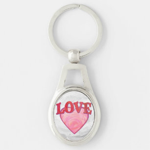 Porte-clés Joli Coeur d'amour rose