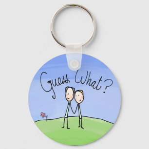Porte-clés Joli Couple Gay Devinez Quoi