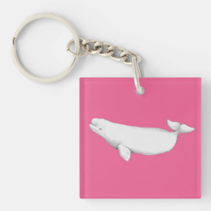 Porte-clés Joli Elégant livre de baleines Beluga Illustration