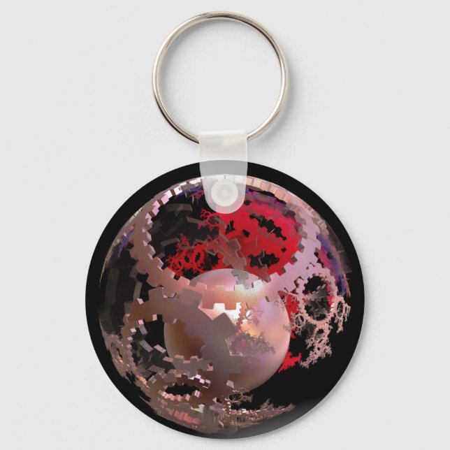 Porte-clés Joli en Cogs Rose (Recto)