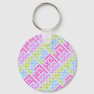 Porte-clés Joli graffiti géométrique girly motif li
