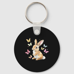 Porte-clés Joli lapin de Pâques papillon Joli lapin de Pâques