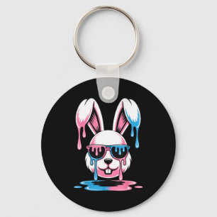 Porte-clés Joli lapin jour de Pâques lapin drôle crème glacée