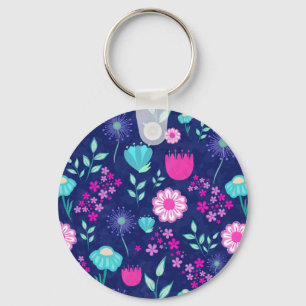 Porte-clés Joli motif floral de fond