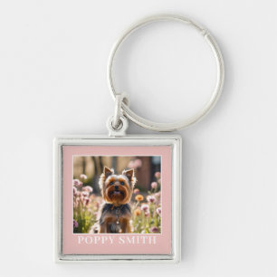 Porte-clés Joli Nom de votre Chien Photo Blush