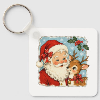 Porte-clés Joli Père Noël de Noël Renne