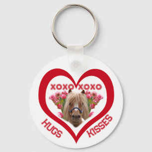 Porte-clés Joli Poney en rouge pour la Saint-Valentin