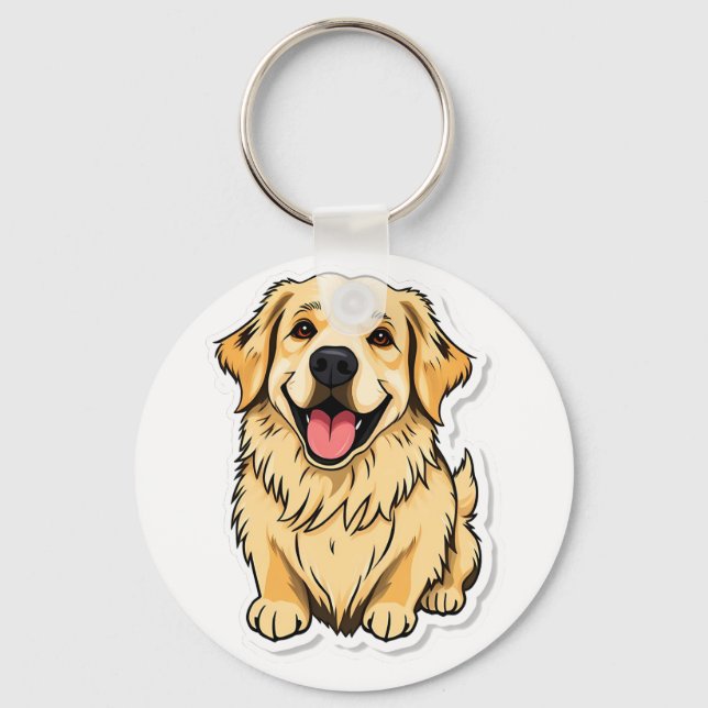 Porte-clés Joli Porte - clé Golden Retriever (Recto)