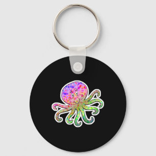 Porte-clés joli poulpe tie dye