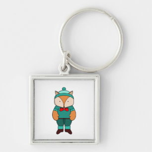 Porte-clés Joli renard vert