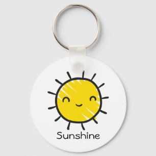 Porte-clés Joli sourire soleil texte personnalisé