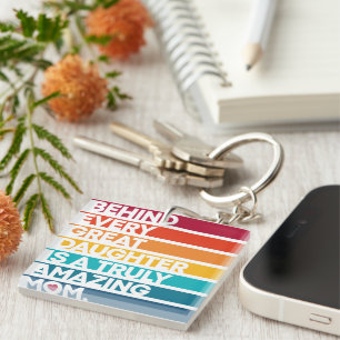 Porte-clés Joli texte d'expression de design pour la fête des