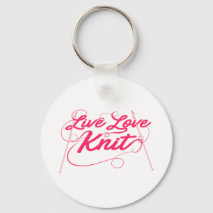 Porte-clés Joli Tricot Live Love Knit Citation Nouveauté